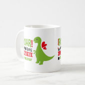 Taza infantil con dinosaurio verde "Te quiero" Koffiemok (Voorkant links)