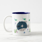 Taza Infantil con Diseño de Ballena y Peces Tweekleurige Koffiemok (Links)
