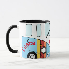 Taza Kombi Arcoíris Peace – Diseño Hippie Psicodél Mok