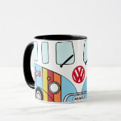 Taza Kombi Arcoíris Peace – Diseño Hippie Psicodél Mok (Voorkant links)