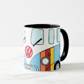 Taza Kombi Arcoíris Peace – Diseño Hippie Psicodél Mok (Voorkant rechts)