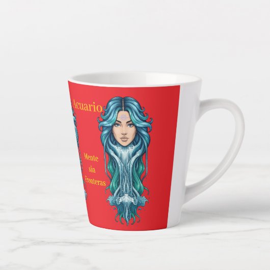 Taza Lady Acuario – Tu signo en cada sorbo Latte Mok (Rechts)