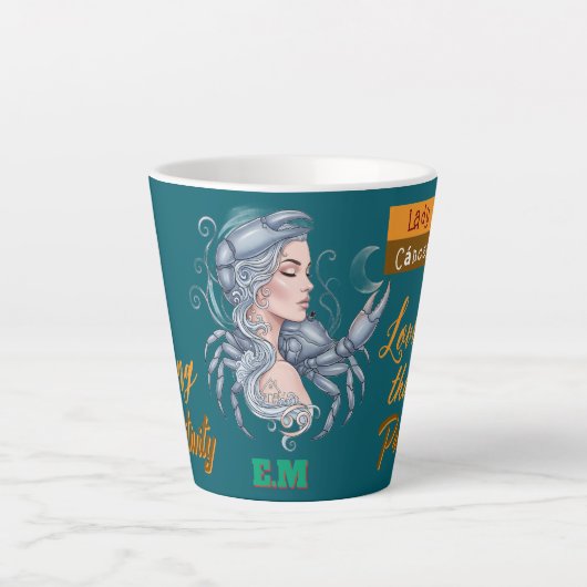 Taza Lady Cáncer – Magia lunar Latte Mok (Voorkant)