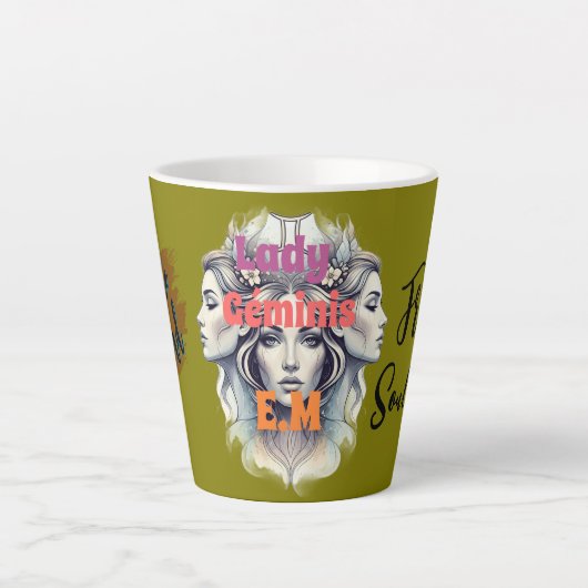 Taza Lady Géminis – Energía dual Latte Mok (Voorkant)