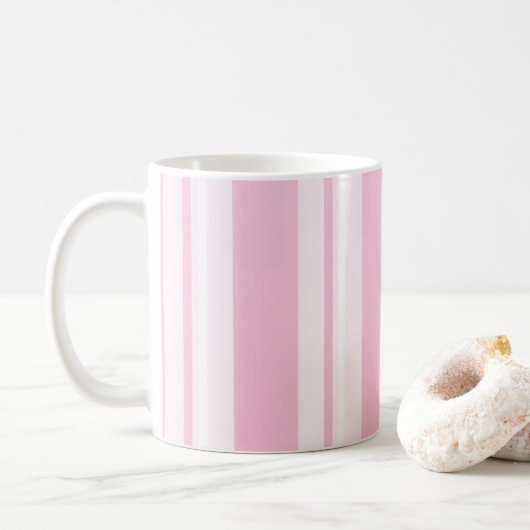 Taza - Líneas Rosas Koffiemok (Met donut)