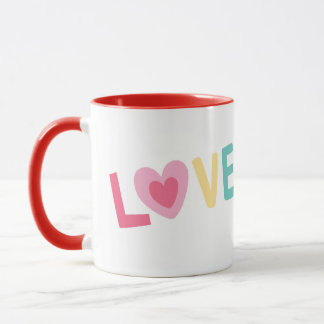 Taza Love letra de corazón Mok