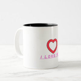 taza love mon tweekleurige koffiemok