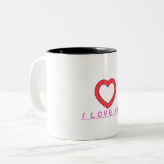 taza love mon tweekleurige koffiemok