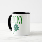 Taza Lucky Clover St Patricks Day Mok (Voorkant links)
