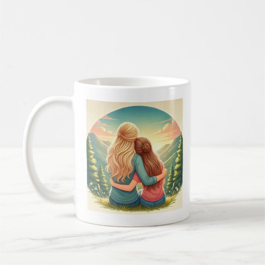 Taza madre hija adolescente koffiemok (Links)