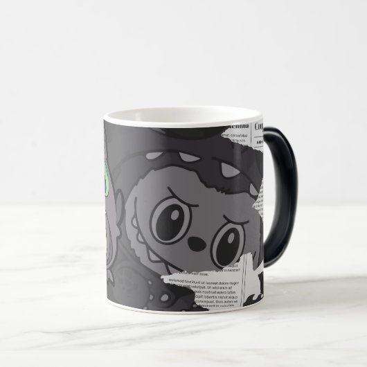 taza magica con motivo labubu magische mok (Voorkant rechts)