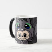 taza magica con motivo labubu magische mok (Voorkant links)