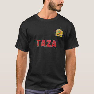 Taza Marokko National Flag Heart Emblem Crest T-shirt