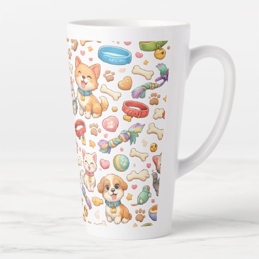Taza mascota adorable latte mok (Rechts)