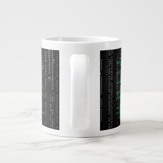 Taza matrix hacker phyton programmer 1 grote koffiekop (Achterkant)