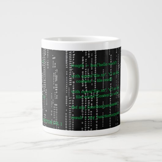 Taza matrix hacker phyton programmer 1 grote koffiekop (Voorkant rechts)