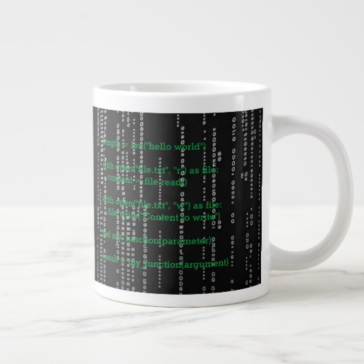Taza matrix hacker phyton programmer 1 grote koffiekop (Rechts)