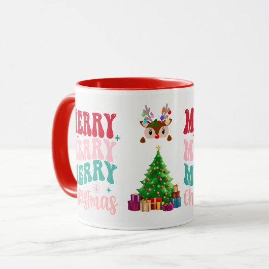 Taza Merry Christmas, Feliz Navidad  Mok (Voorkant links)