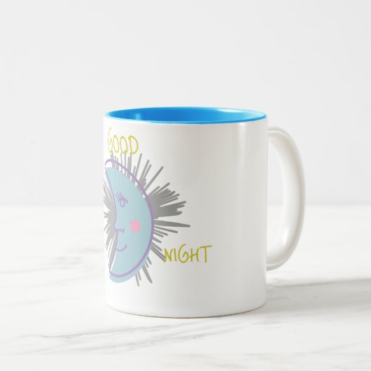 Taza Moon Good Night Tweekleurige Koffiemok (Voorkant rechts)