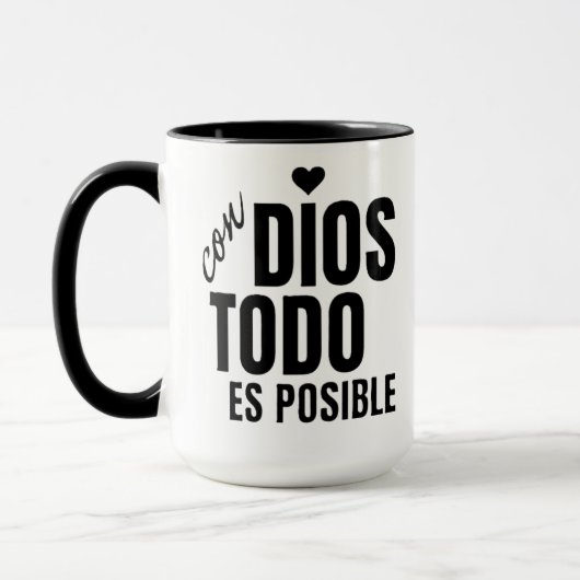 Taza mug with a religious phrase mok (Links)