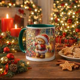 Taza navideña con un adorable osito Taza Mok