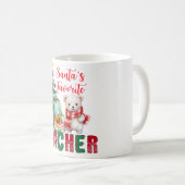 Taza navideña para maestros koffiemok (Voorkant rechts)