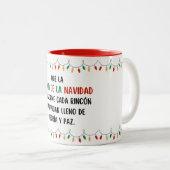 Taza navideña tweekleurige koffiemok (Voorkant rechts)
