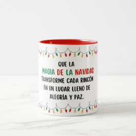 Taza navideña tweekleurige koffiemok