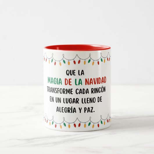 Taza navideña tweekleurige koffiemok (Center)