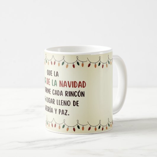 Taza navideña vintage koffiemok (Voorkant rechts)