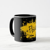 Taza Negra con logo de +Flow Mok (Voorkant links)