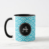 Taza Olas azules - Nombre personalizado Mok (Links)