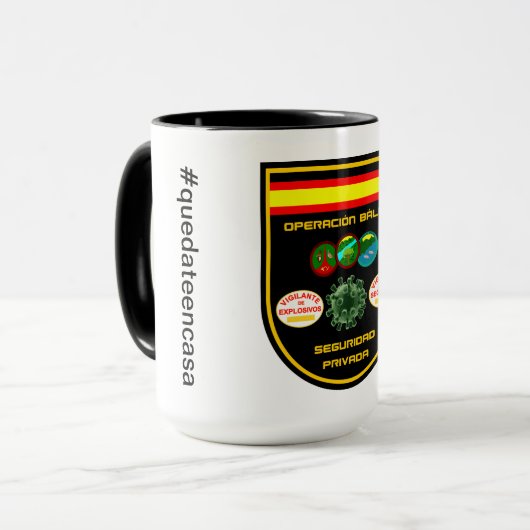 Taza Operación Bálmis Seguridad Privada España Mok (Voorkant links)