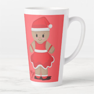 Taza para café latte con muñeco de gengibre  latte mok