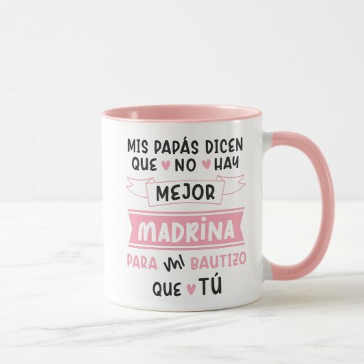 Taza para Madrina de Bautizo 11 oz Mok (Rechts)