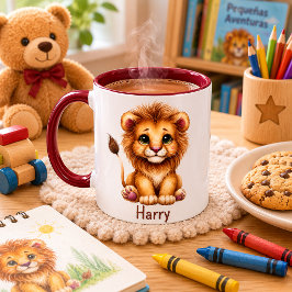 Taza para niños personalizada con diseño de animal mok
