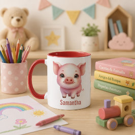Taza para niños personalizada con diseño de animal mok
