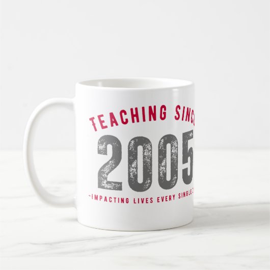 Taza para profesores Teaching since 2005 Koffiemok (Links)