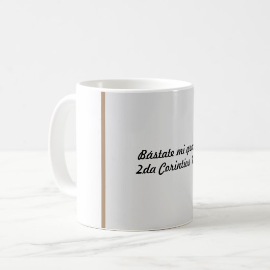 Taza para tomar café con texto bíblico  koffiemok (Voorkant links)