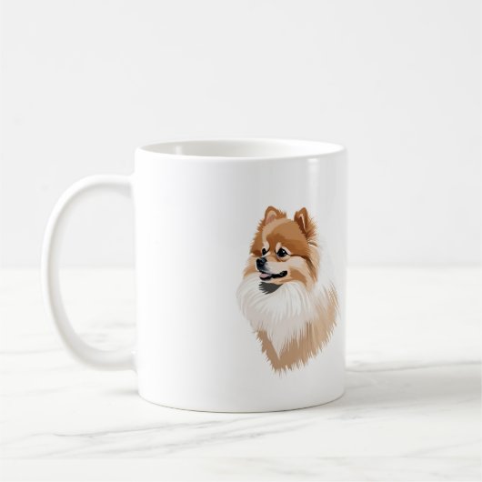 Taza perro pomerania koffiemok (Links)