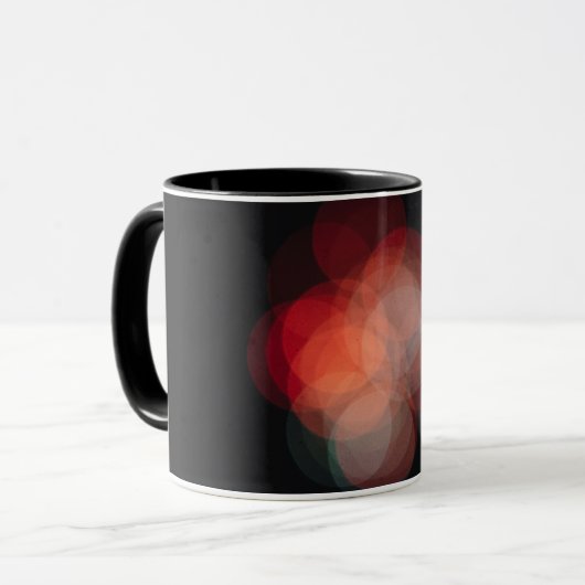 Taza personalizada con fotografía de efecto bokeh mok (Voorkant links)