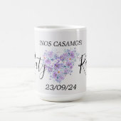 Taza Personalizada de Boda en Tonos Lilas Koffiemok (Center)