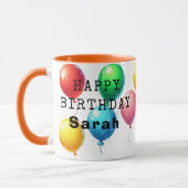 Taza personalizada “Happy Birthday” con globos Mok (Links)