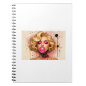 Taza Pop Art Glam con Mujer Rubia y Chicle Notitieboek (Voorkant)