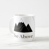 Taza Premium ‘Rise Above’ – Minimalista, Elegante  Koffiemok (Voorkant links)