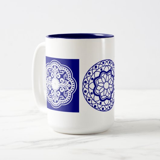 taza Puebla1 Tweekleurige Koffiemok (Voorkant links)