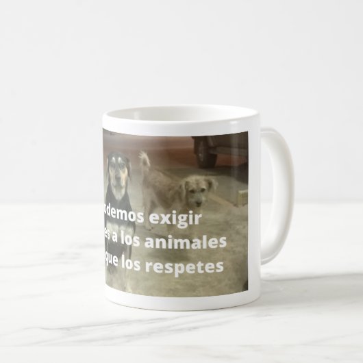 Taza respeto a los animales koffiemok (Voorkant rechts)
