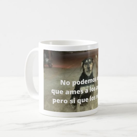 Taza respeto a los animales koffiemok (Voorkant links)