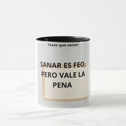 Taza "Sanar es feo, pero vale la pena" Mok (Midden)