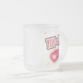 Taza semitransparente You + Me Matglas Koffiemok (Voorkant rechts)